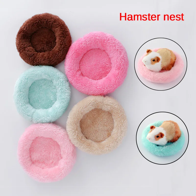 

Hamster Bed Round Velvet Warm Sleep Mat Pad for Hamster Hedgehog Squirrel MJJ88