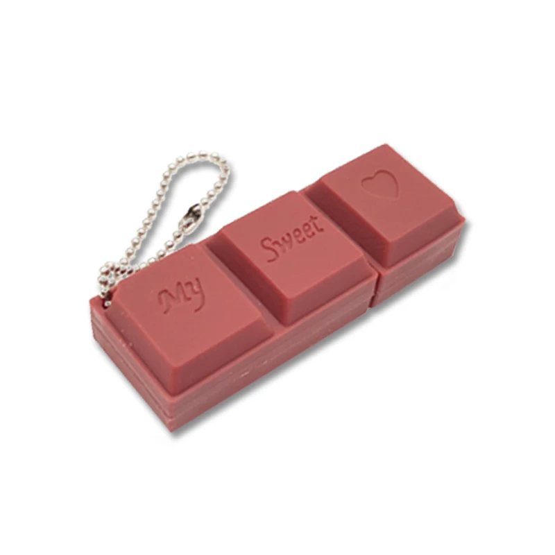 Красный Шоколадная Usb флеш-накопитель 64 ГБ 128 ГБ, флеш-накопитель с героями мультфильмов, 32 ГБ, флеш-накопитель 16 ГБ 8 ГБ, Usb флеш-накопитель, лучший подарок - Цвет: Красный