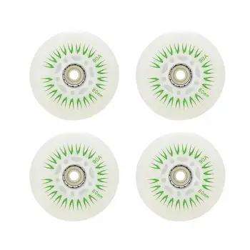 

80mm Inline Roller Skate Wheels 4pcs LED Sliding Skating Durable Rollers Replacement Luminous Flashing Wheel Rollerblade M0S6