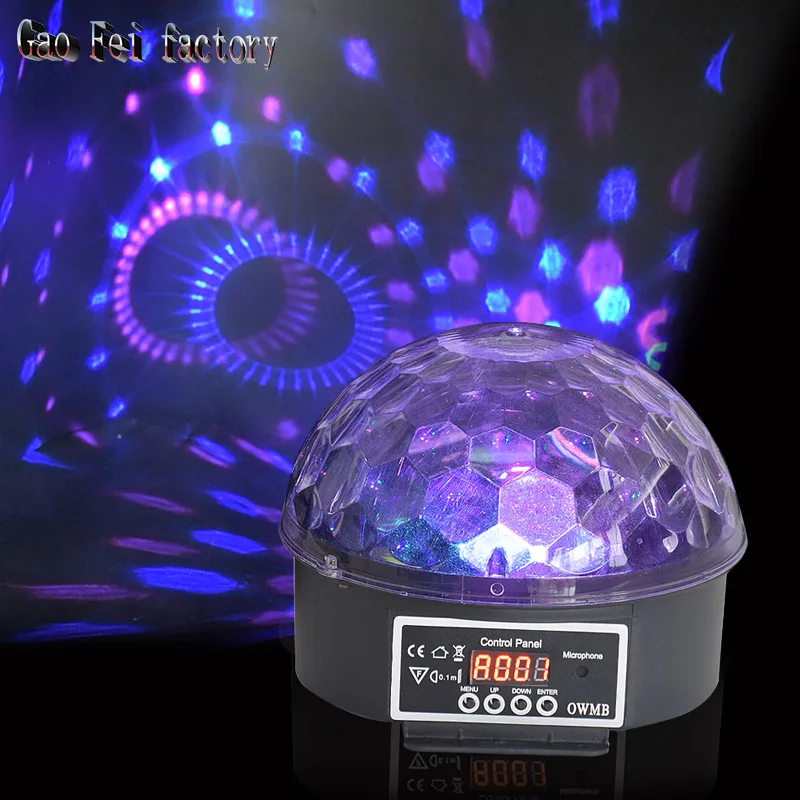 Lampe rotative polychrome LED, stroboscopique multi-cristal lumière de  scène pour Disco, fête d'anniversaire, Club
