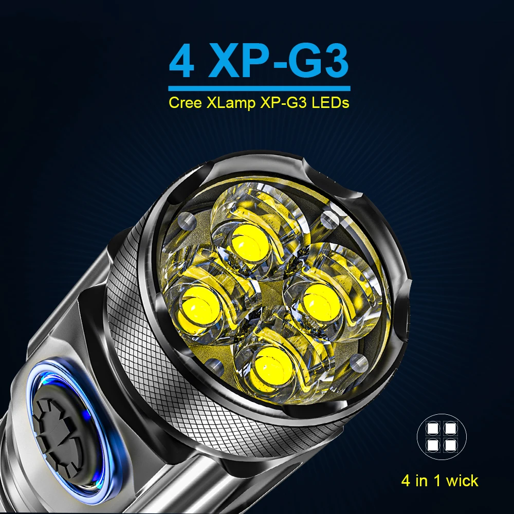 Самый мощный светодиодный фонарик 8000 лм миниатюрный Usb Cree XPG мини тактические