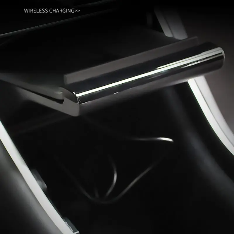 

Wireless Charger Dual Phones Charging Anti-skid Car Mount Auto For Tesla Model 3