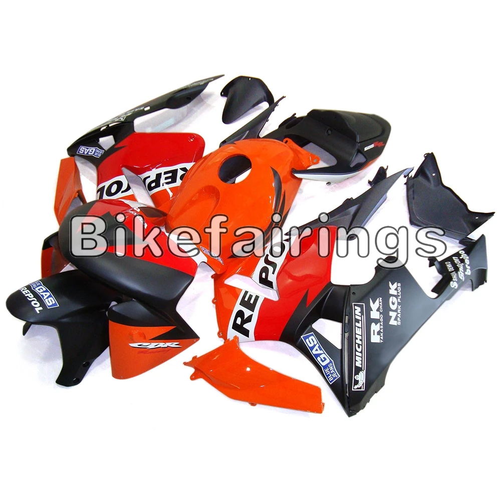 ABS Инжекционный обтекатель для Honda CBR600RR F5 2005 2006 05 06 пластиковые мотоциклетные Обтекатели CBR600F5 Repsol оранжевые и черные чехлы