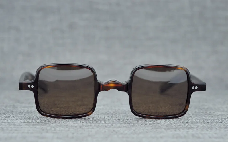 Acetate Vintage Polarized Sunglasses Men Women Brand Designer Square Sun Glasses for Men Retro Small Sunglass Black UV400 Oculos