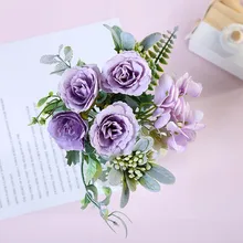 Декор для дома искусственные цветы розовый Шелковый цветок Роза цветы декор свадьба для дома новогодние украшения сухоцветы цветы искуственные для декора новогодние украшения