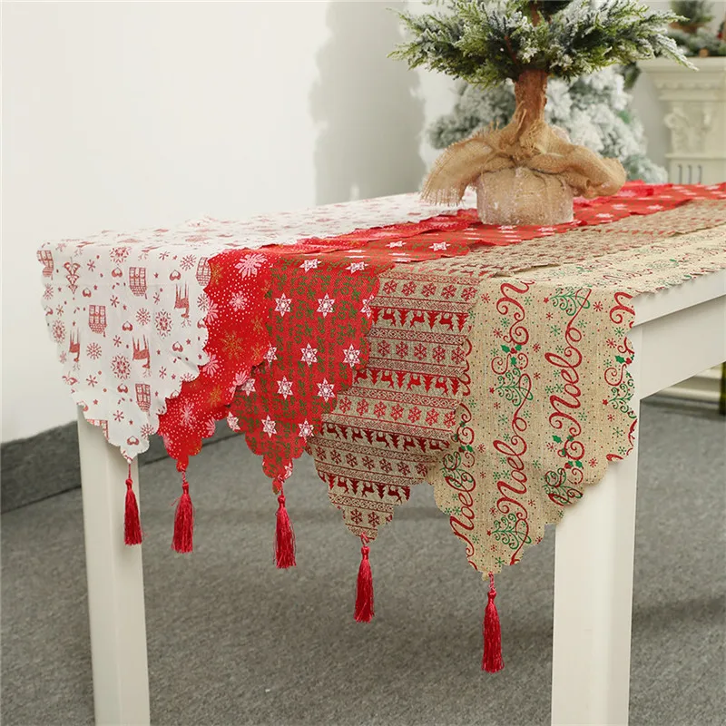 

Snowflake Printing Table Cloth for Dining Table Decor Christmas Tablecloth Party Table Cover Desk Cloth Wipe Covers ag20