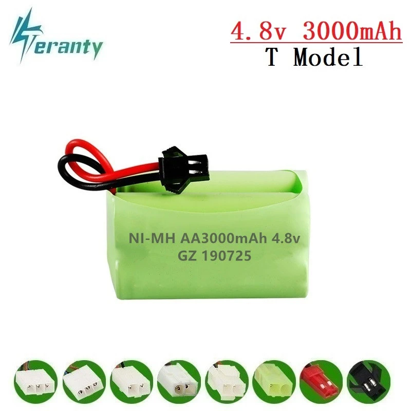 Upgrade 4.8v 3000mah NiMH Battery For Rc Toys Cars Tanks Robots Guns Boats AA Ni-MH 2400mah 4.8v Rechargeable Battery Pack 20Pcs