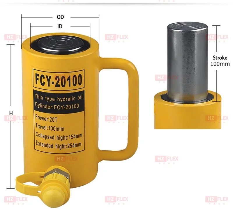 FCY10100Russian warehouse Thin Type Hydraulic Cylinder