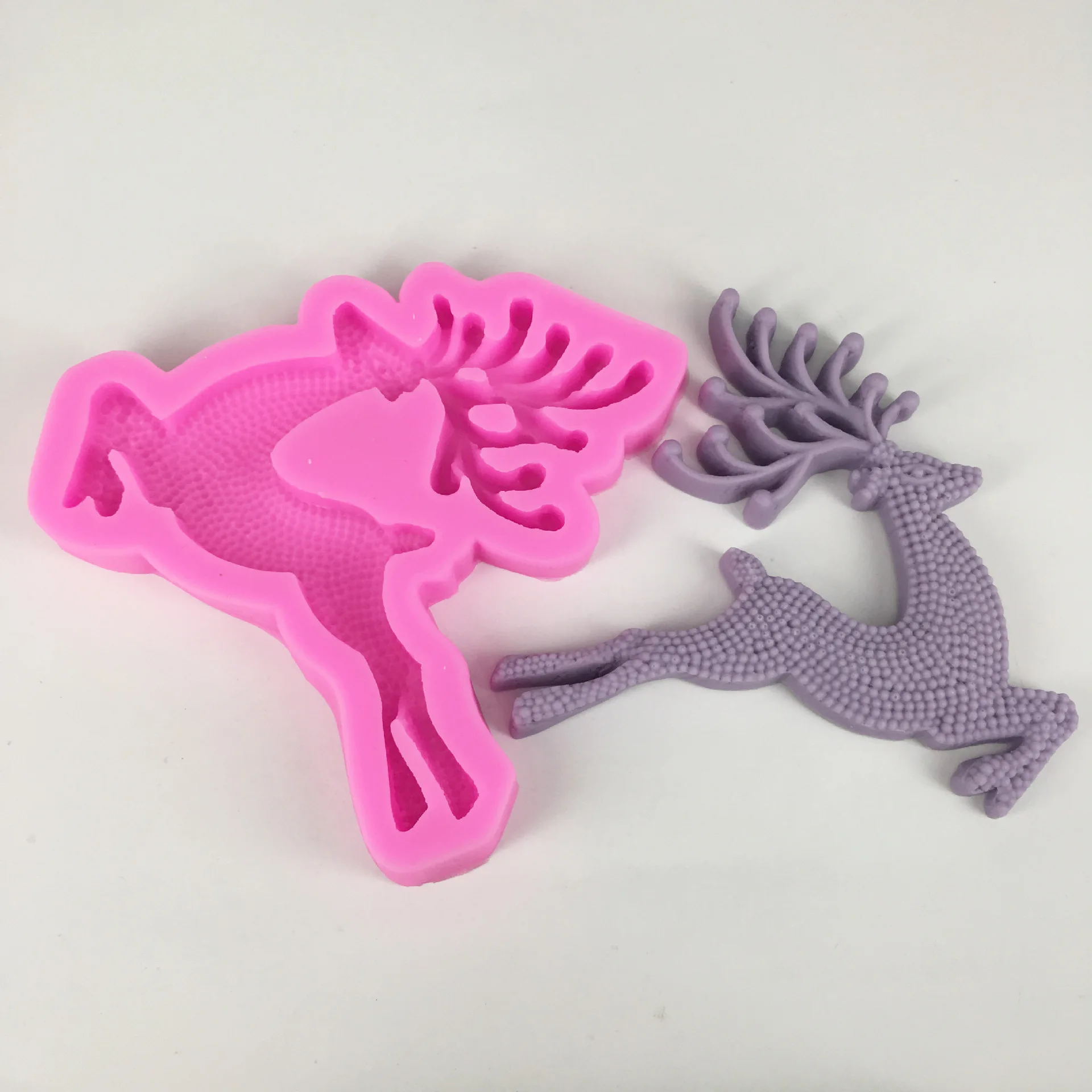 BK1074 олень бегущий аромат гипсовая силиконовая форма