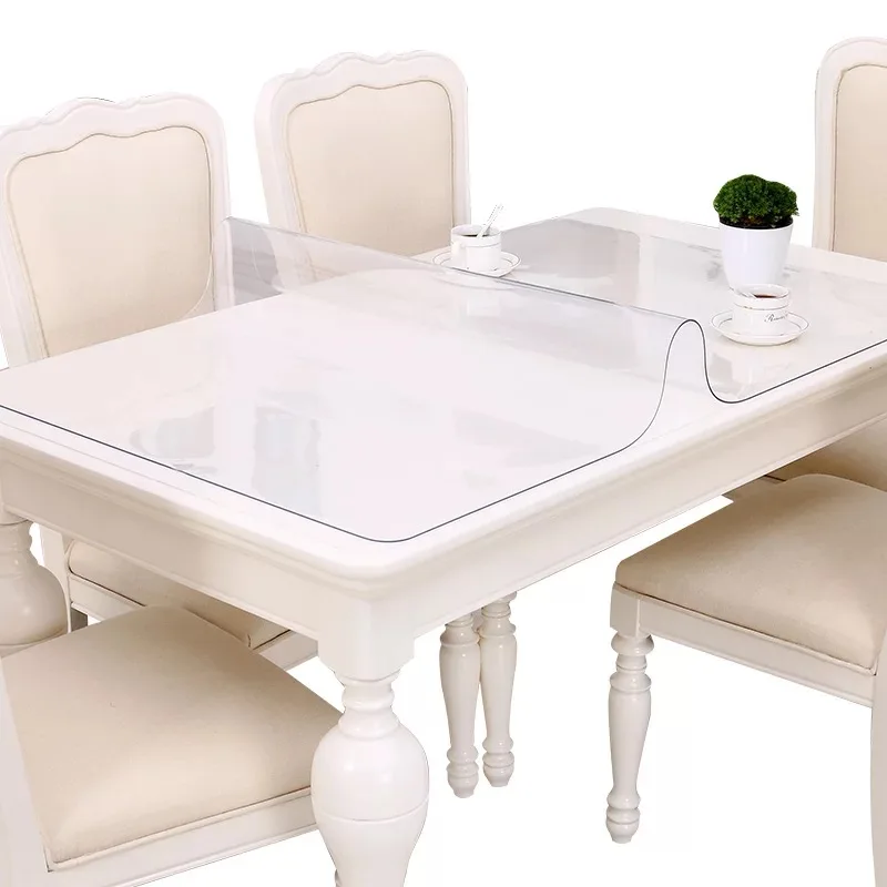 

BALLE 1.5mm PVC Transparent Table Cover Protector Desk Pad Soft Glass Dining Tablecloth Top Cover Heavy Duty Plastic Mat