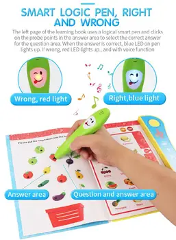 

Kuulee Learning Machine Kids Voiced Ebook with Reading Pen Early Learning Toy English Version Voiced Ebook