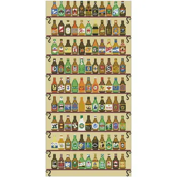 

99 beer bottles patterns Counted Cross Stitch 11CT 14CT DIY Chinese Cross Stitch Kits Embroidery Needlework Sets