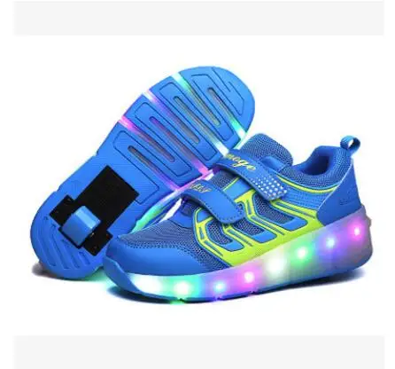 as picture 9 Новые детские светящиеся кроссовки Heelys, детская обувь для роликовых коньков, детские туфли со светодиодной подсветкой, кроссовки для мальчиков и девочек с колесами - Цвет: as picture 9