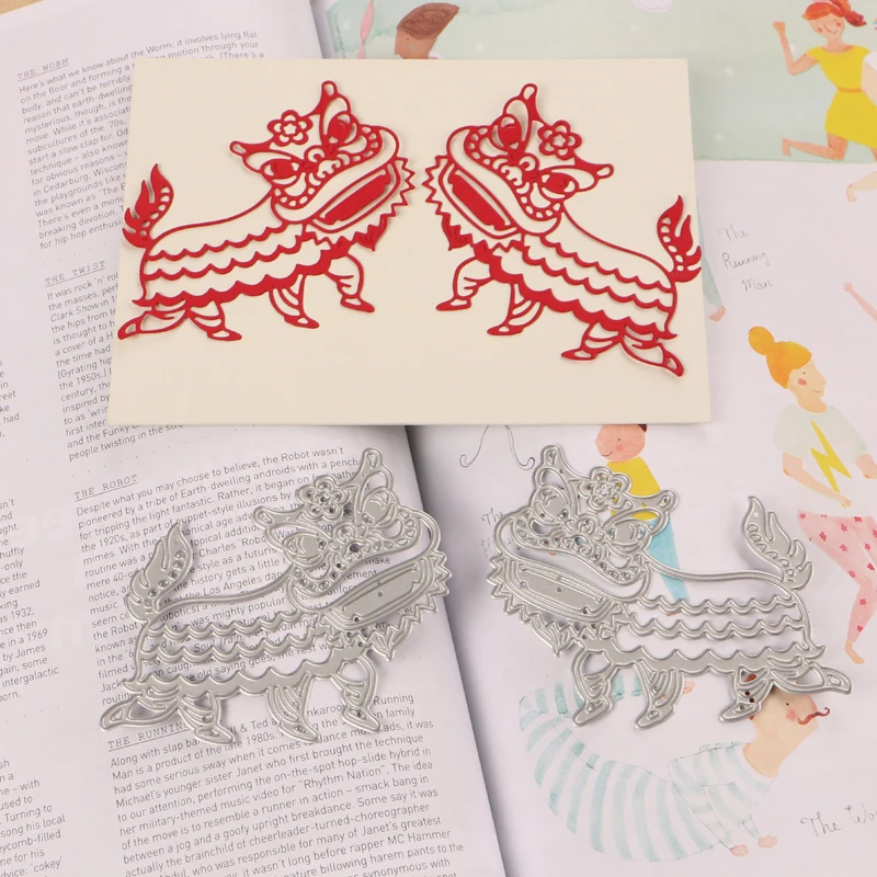 DUOFEN METAL CUTTING DIES Chinese New Year 2022 greeting cards decoration stencil DIY Scrapbook Paper Album 2022 new 3