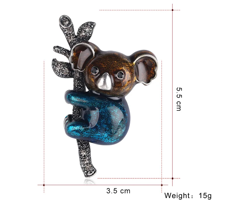 Милая панда, поднимающаяся на бамбуковый полюс, брошь, две эмали, очаровательные Броши коала для женщин, детей, подарки, булавки, ювелирное изделие