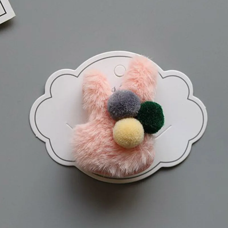 K Hair pin Новинка, 1 шт., пушистая корона для девочек, галстук для волос, бант, искусственный мех, Женская повязка для головы, корона, аксессуары для волос, эластичная резинка для волос для хвоста, держатель - Цвет: K Hair pin