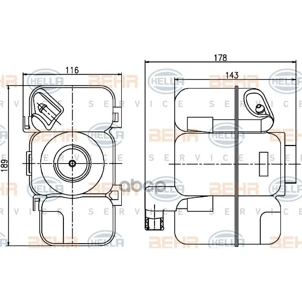 Бачок Расширительный Охлаждающей Жидкости Volvo Hella 8ma376789741 HELLA арт. 8MA376789741