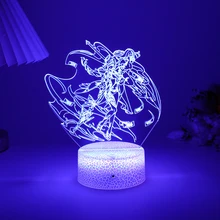 

Anime XIANGLING Night Light Genshin Impact KUJOU SARA Led Lamp Game Figure For Room Festival Party Decor Christmas Gift XIAO QI