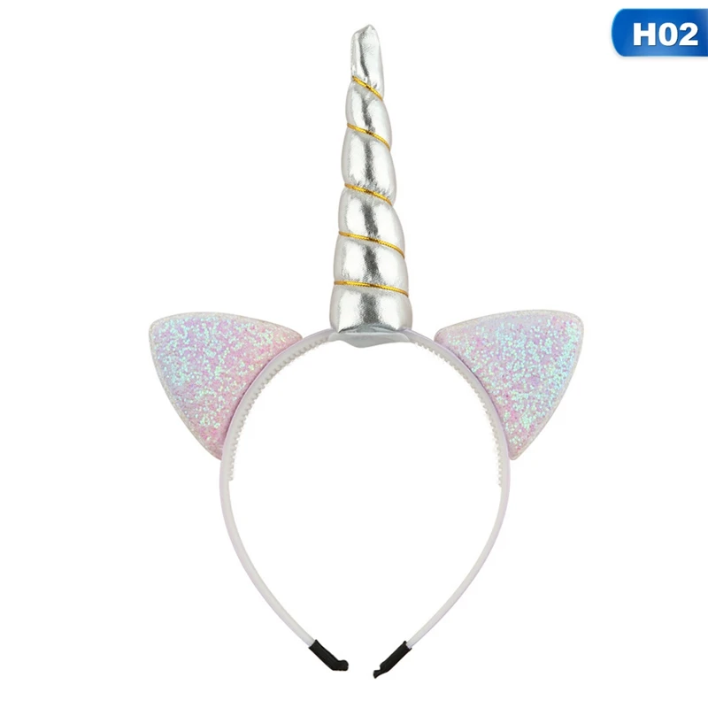 New Pattern Can Glitter Unicorn Hair Band Unicorn Cat Ears Party Hairband Sexy Headband Hair Accessories For Girl Hair Hoop
