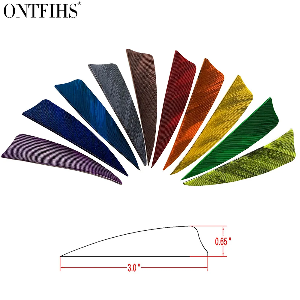 24 шт. ONTFIHS 3 дюйма охотничья стрела перо чернила живопись Флетчинг щит вырезать перо для стрел лопасти стрельба из лука аксессуары Флетч
