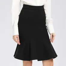 Новинка, Женская юбка с оборками, высокая талия, эластичная посылка, ягодицы, рыбий хвост, S5xl, юбки, красные, черные, 528