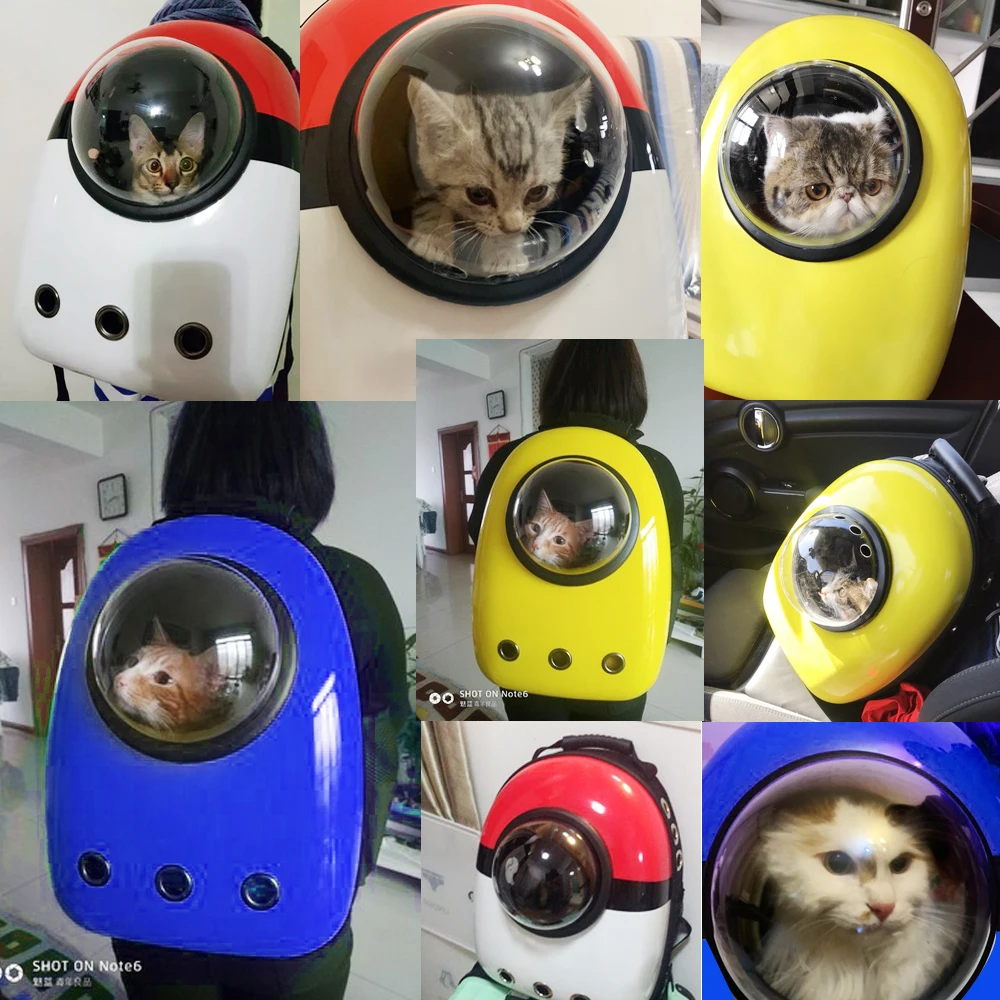 Прозрачный рюкзак для кошек дышащая Сумка переноска сумка щенков и