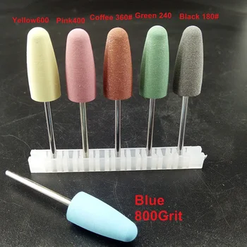 

1pcs Pro U-shape PEDICURE Kit Rubber Silicon Polisher Grinding Head with 2.35mm Shank Nail bit,6 colors for chosen.
