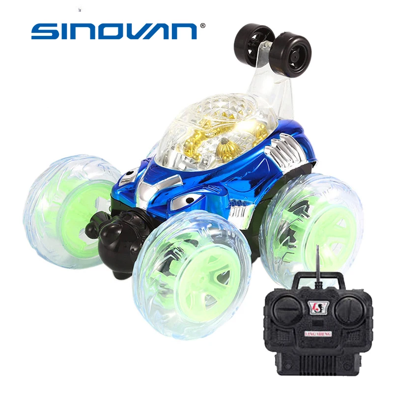 

RC Rolling Stunt car Invincible Tornado Twister Remote Control Truck 360 Degree Spinning Flips LED Color Flash Music scale cars