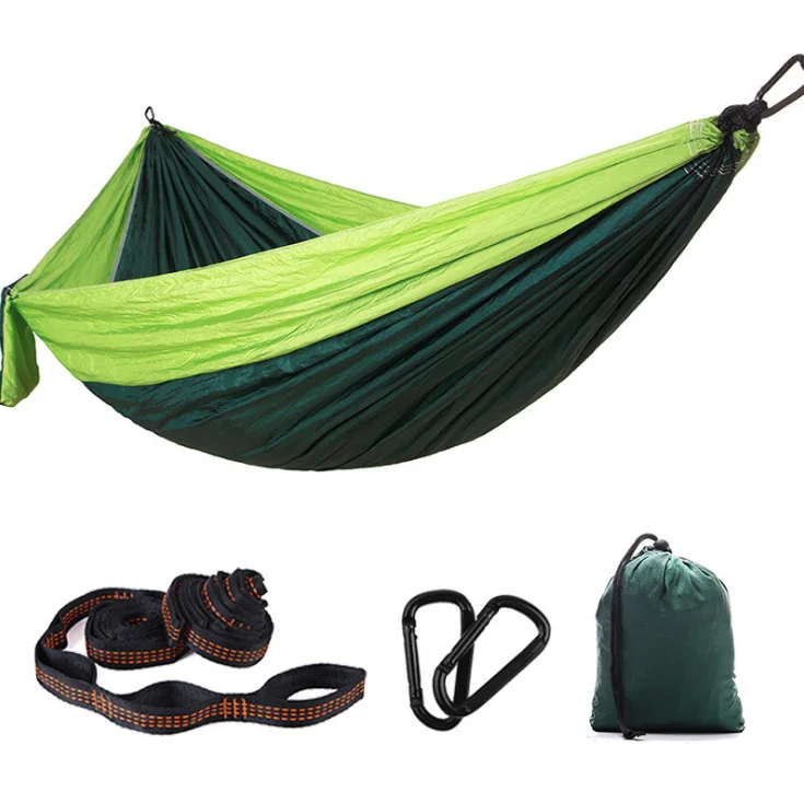 

Hiking Camping 270*140cm Hammock Portable Nylon Safety Parachute Hanging Chair Swing Outdoor Double Person Leisure Hammock