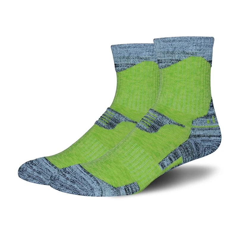 Профессиональные зимние спортивные лыжные носки для мужчин и женщин, термостойкие лыжные длинные носки для улицы, MTB, велоспорта, бега, футбольные чулки - Цвет: Зеленый