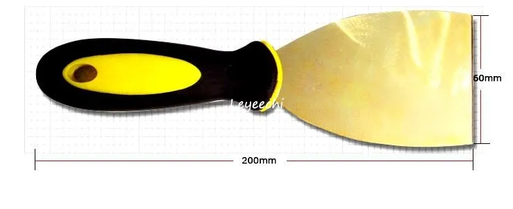 Латунный нож 60*200 мм толщина 1 5 с пластиковой ручкой неискрящие скребки