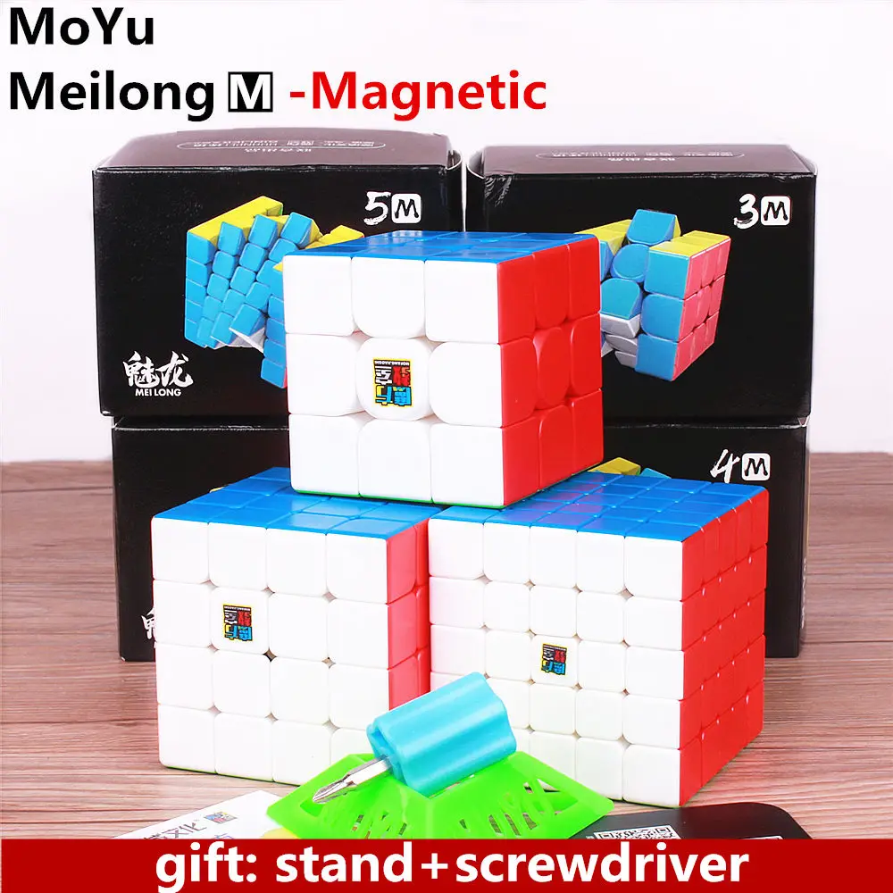 

MoYu Meilong M 3M 4M 5M Magnetic Magic Speed Cube Stickerless 3x3x3 4x4x4 5x5x5 Cubing Classroom Magnets Puzzle Cubes Toys