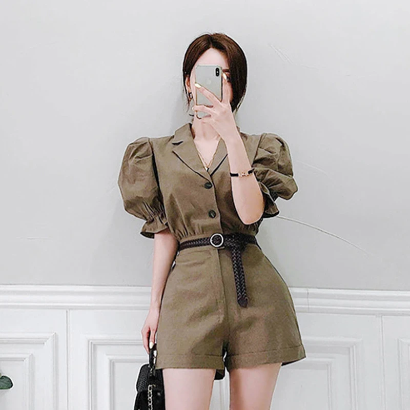 new-arrival-fashion-summer-jumpsuits-women-elegant-vintage-puff-sleeve-office-lady-temperament-casual-simple-short-jumpsuits