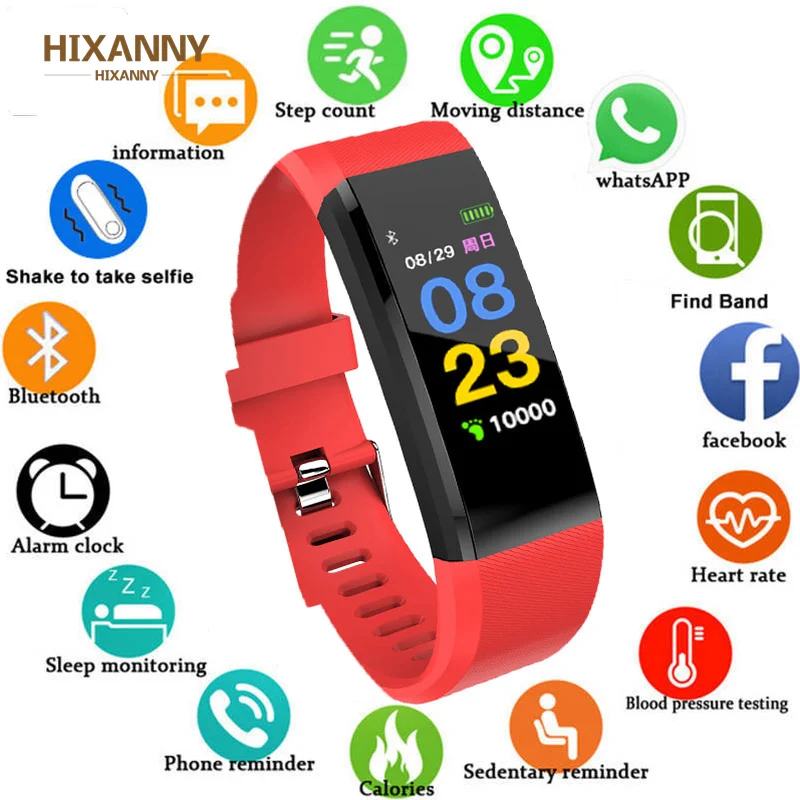 

HIXAANNY IT120 Smart Bracelet Color Screen Sports Smart Band Heart Rate Monitor Fitness Tracker for IOS Android VS ID115 PLUS Y5