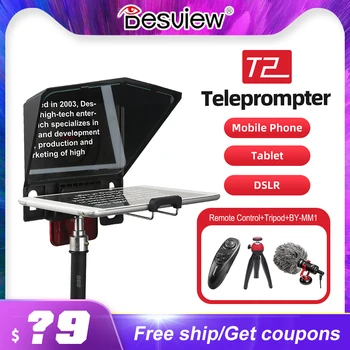 

Bestview T2 Smartphone Teleprompter for Canon Nikon Sony Camera Photo Studio DSLR for Youtube Interview Teleprompter Video