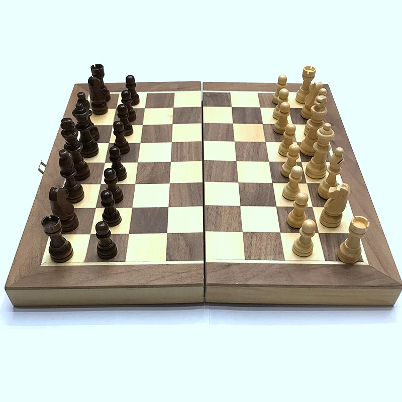 

Chess Wooden Board Solid Wood Board Folding Board Chess Game