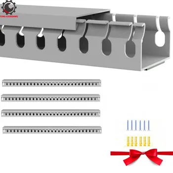 

Cable Raceway Cable Concealer Open Slot Wiring Raceway Duct with Cover On-Wall Cord Cover to Hide Wall Mount TV Cords Wires