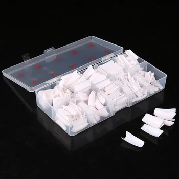 

1 Box/500pcs Tips Natural Color Half Cover Fake False French Nail Art Artificial Acrylic Gel UV Manicure Set DIY