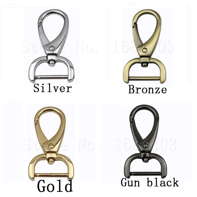 1pcs Metal 4Color Detachable Snap Hook Trigger Clips Buckles for Leather  Strap Belt Keychain Webbing Pet