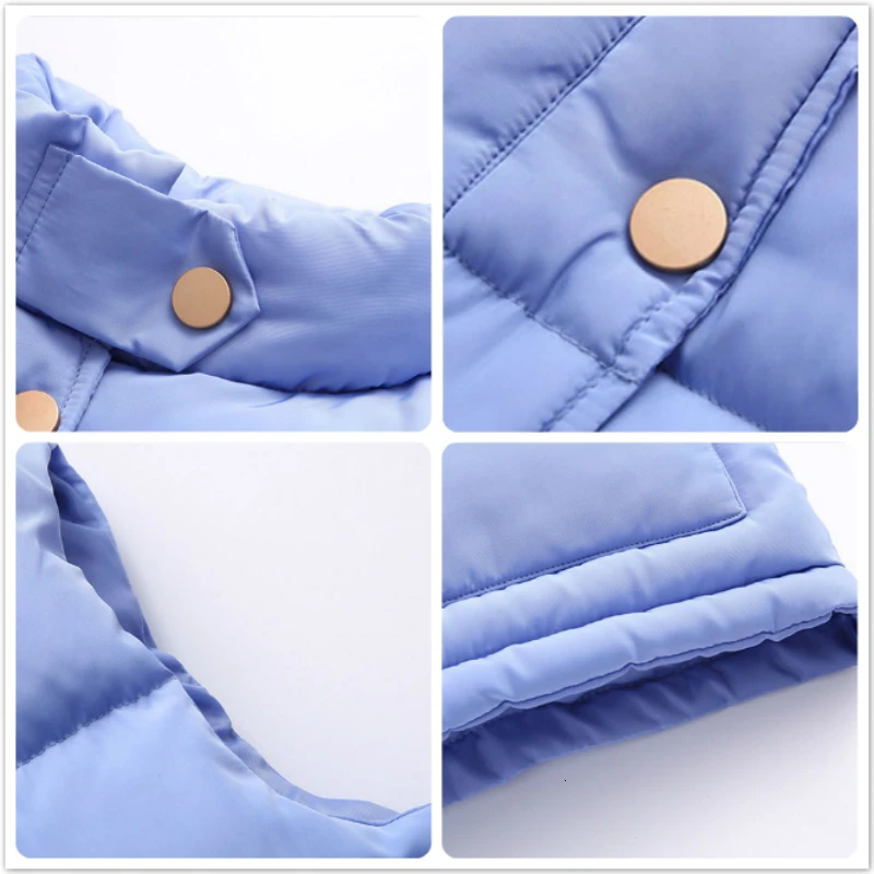 Autumn Winter Warm Thicken Down Vest Jacket For Girls Coat Baby Boys Windproof Jacket Kids Outerwear Children Clothes