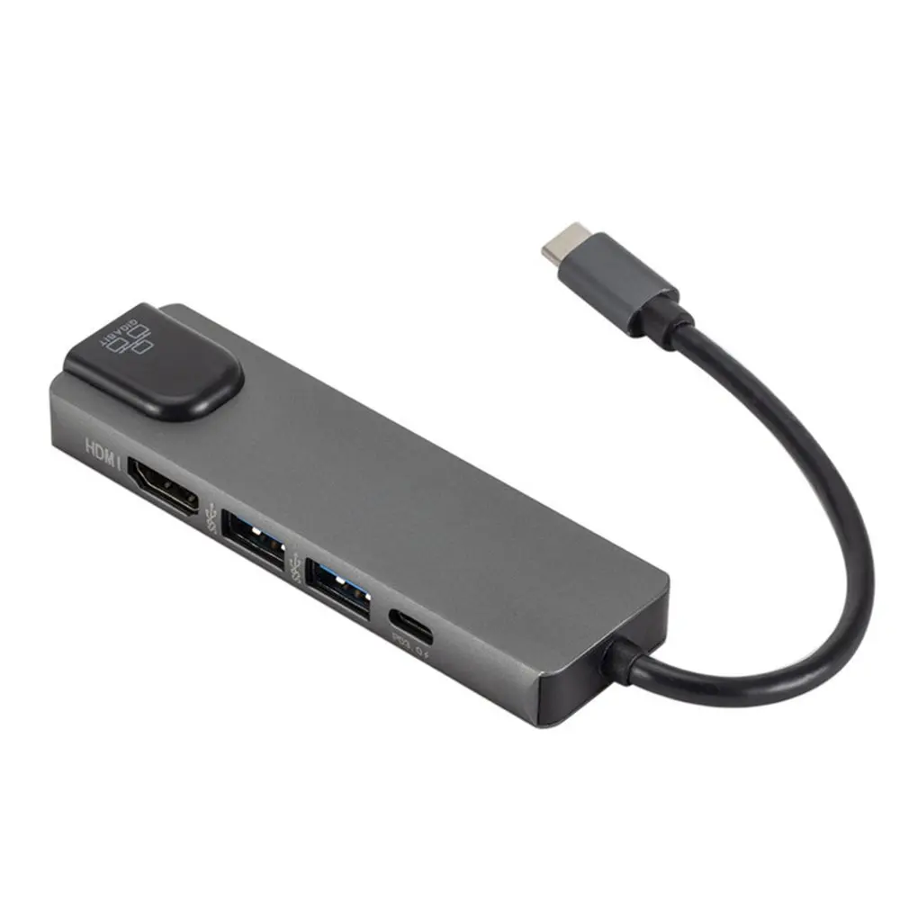 5 в 1 usb type C концентратор Hdmi 4K USB C концентратор к Gigabit Ethernet Rj45 Lan адаптер 4K* 2K USB3.1 Многофункциональный переходник