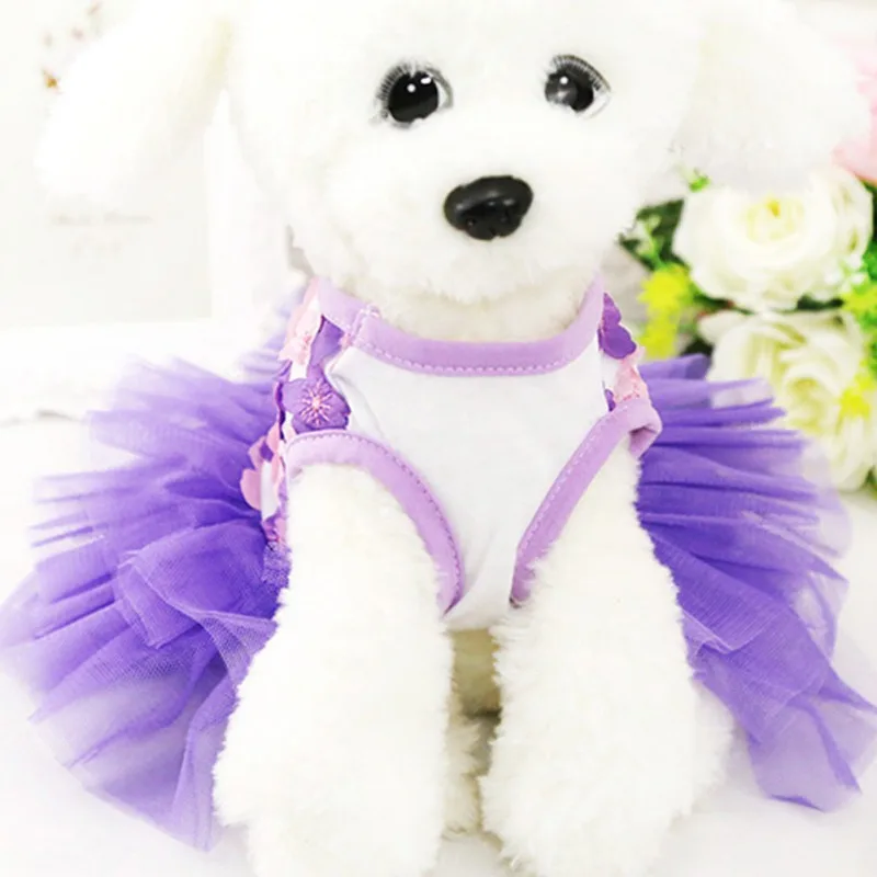 Tanio Letnia sukienka dla psa Puffy Princess Dress dla małych średnich psów sklep