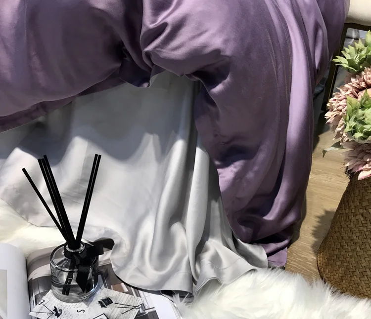 ANNAs хорошее качество, однотонный Комплект постельного белья 4 шт. 80 тенсель голый двухсторонний ледяной шелк, покрывало 1,8 м, простыня желтая