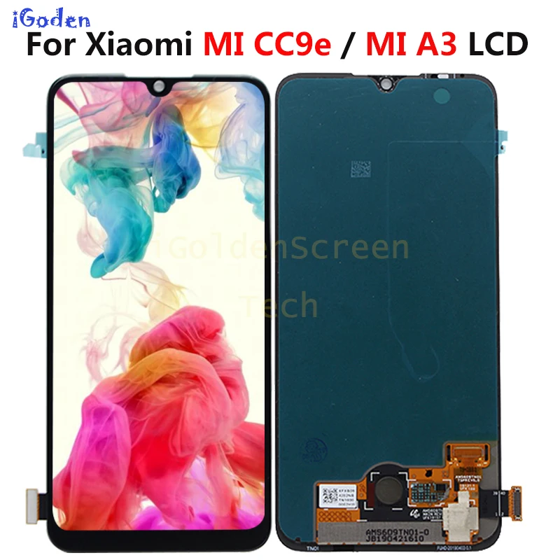 

Original Super AMOLED for Xiaomi Mi A3 lcd Display Touch Screen Digitizer Assembly Replacement Parts 6.01" For Xiaomi CC9e LCD
