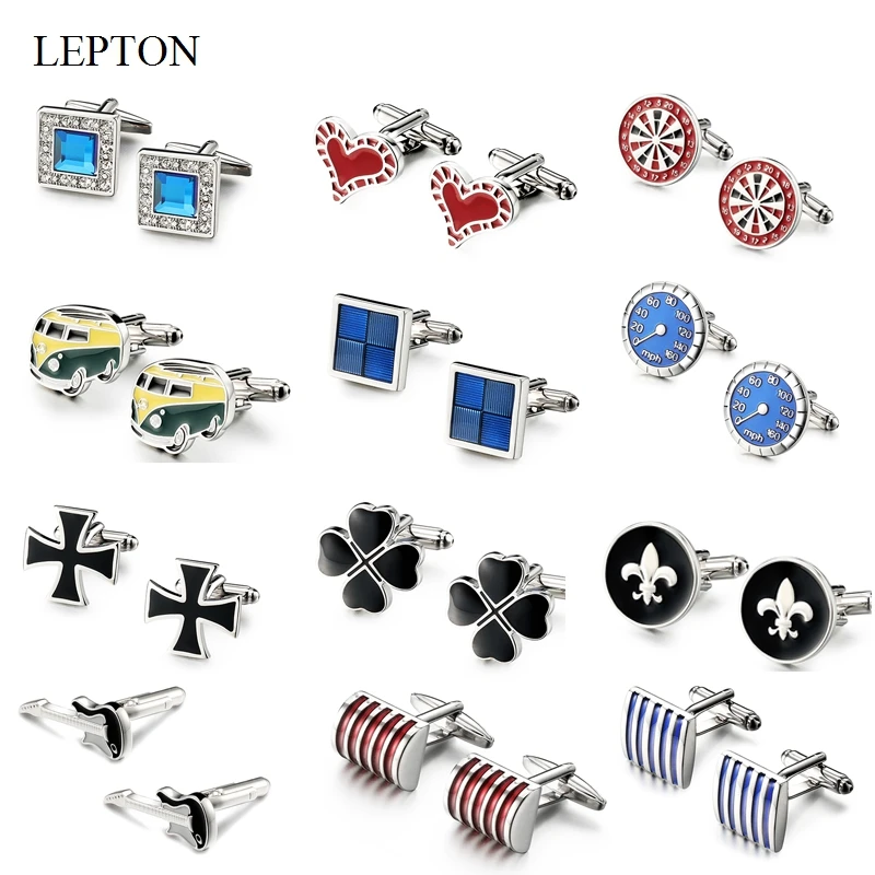 

Lepton 28 style Mix Hotsale Designs Cufflinks simple Fashion Cuff Links for Mens Wedding business gift Man Shirt Cuffs Cufflink