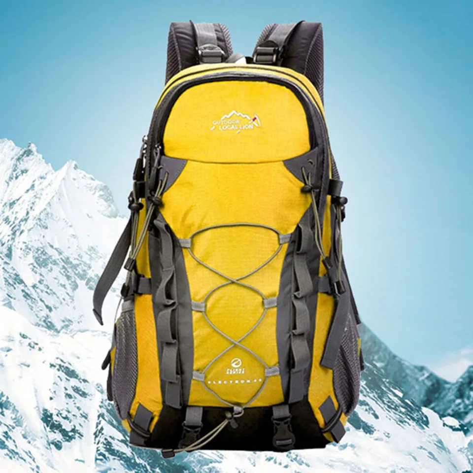 Спортивная одежда для улицы 40 л Bergbeklimmen Rugzak Functionele Mannen Vrouwen Tas Bolsas Femininas Wandelen restas - Цвет: Цвет: желтый