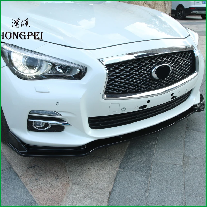 Для infiniti Q50 Q50 Sport передний бампер для подбородка губ Диффузор защитная пластина спойлер комплект обшивки