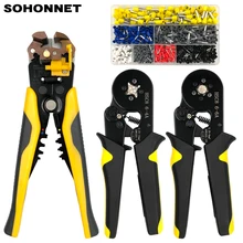 

Crimping Tools Set HSC8 6-4A/6-6A Pliers Tubular Terminal 700Pcs/Box Multifunctional Automatic Wire Stripping Pliers Kit