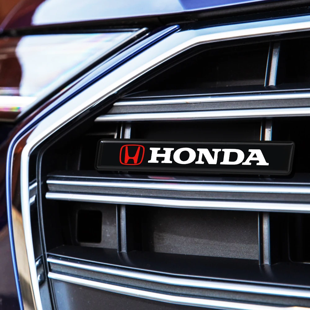 1pc Car Decorative LED Lights ABS Chrome Front Hood Grille Emblem Badge LED Light for Honda Civic Varadero Xl1000 Xadv 750 Forza