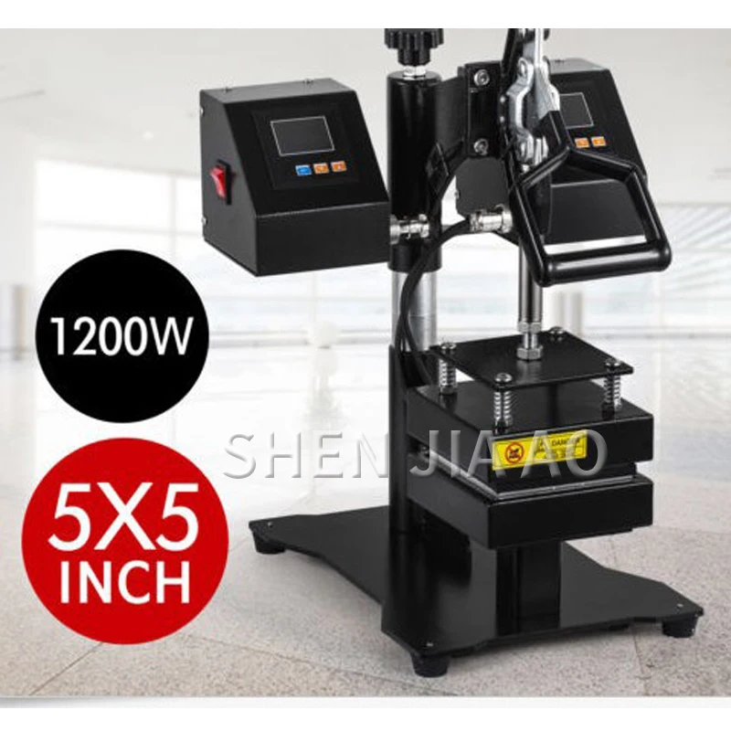 

1PC Upper And Lower Plate Heat Stamp Machine 12*12cm Manual Flat Heat Press Machine Moving Head Hot Stamping Machine 110V/220V